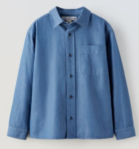 Long Sleeve Front Button Boy's Shirt.