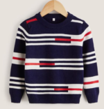 Boys' and Toddler Long Sleeve Stripe Sweaters