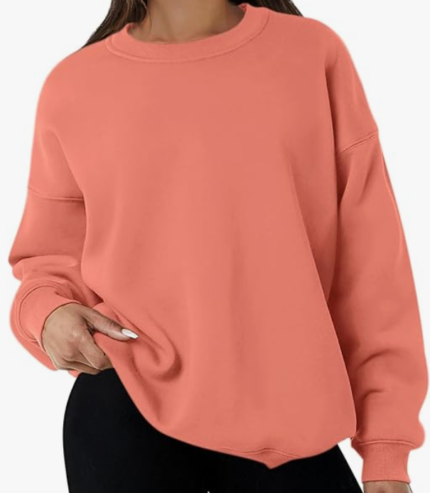 Solid Color Casual Fall-Pullover Seweater.