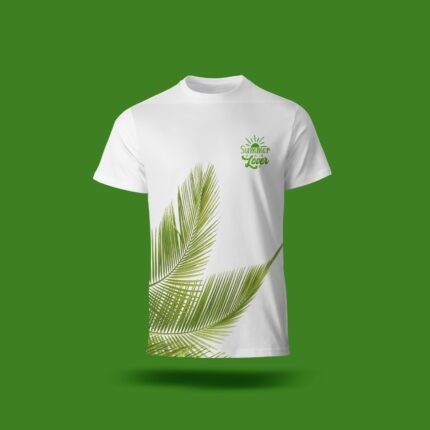 The white leaves print T-shirt